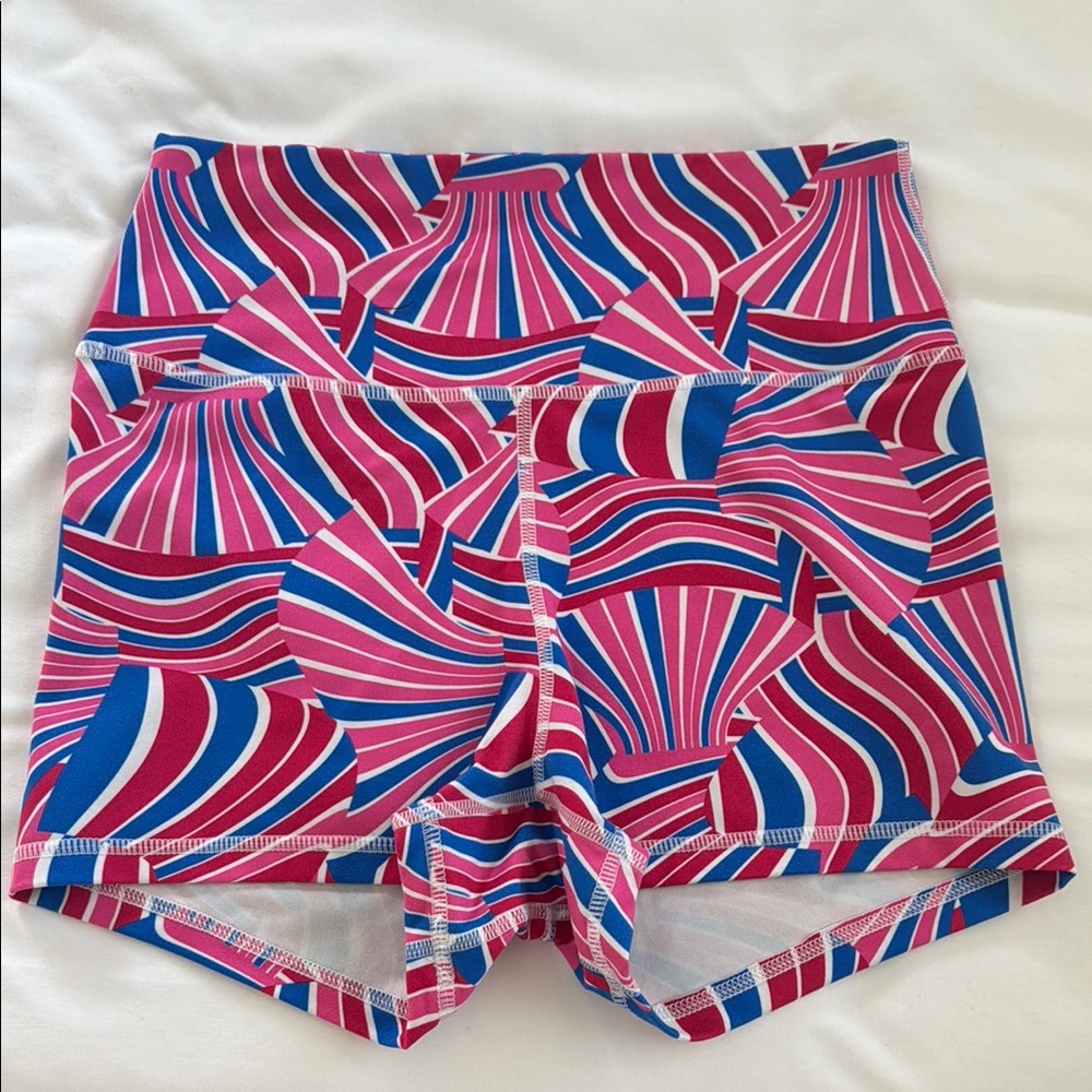 Fleo Blue and Pink Bike Shorts Vibrant and Comfortable